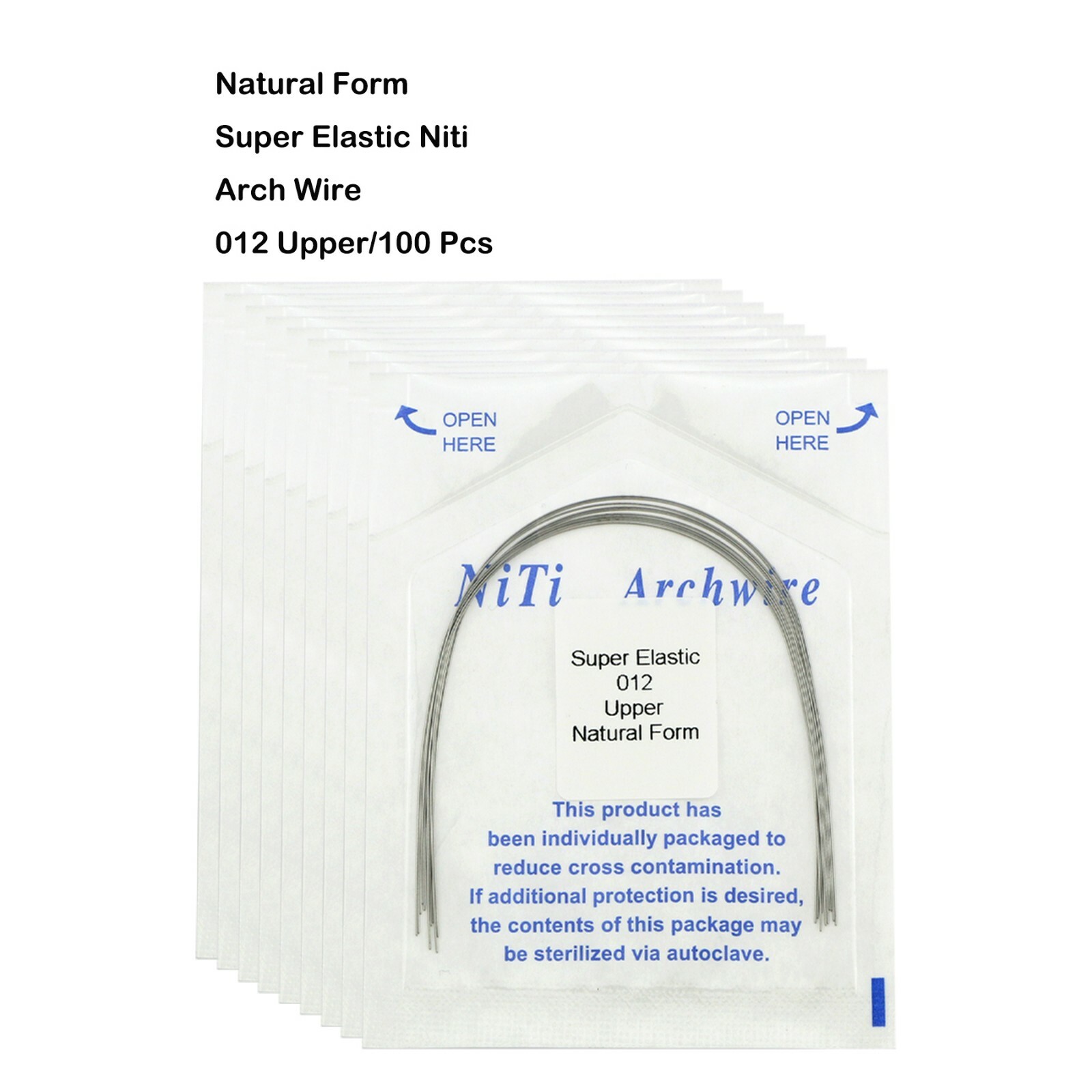 Dental Orthodonic Niti Arch Wire Natural Form Super Elastic Upper/Lower 012-020
