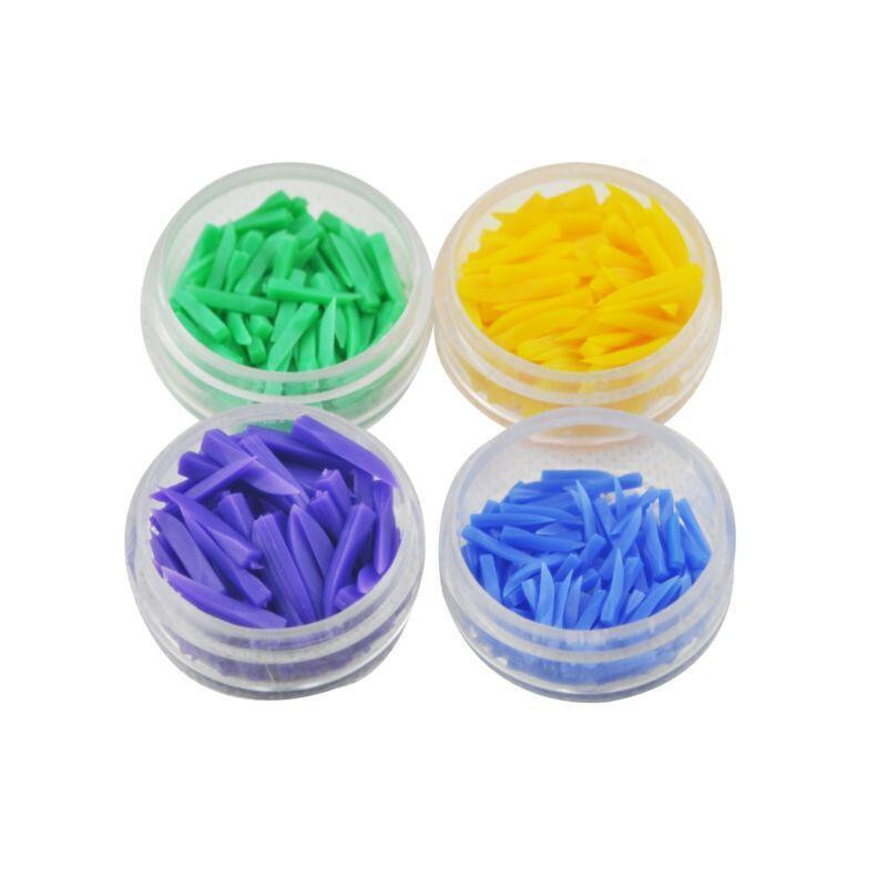 100Pcs/Box Disposable Dental Plastic Wedges Plastic Concave Design Wedge W/ Hole