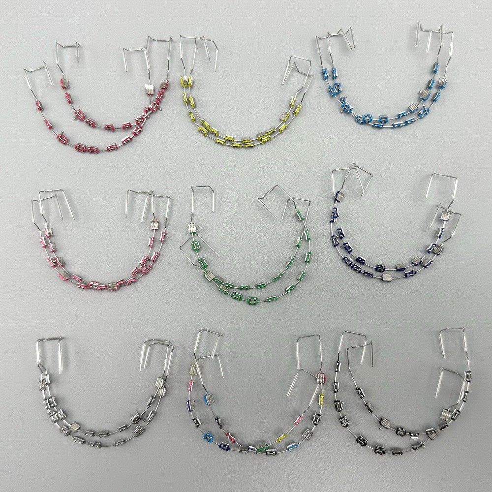 Temporary Tooth Decoration Fake Braces Metal Wires Ortho Bracket Ligature Ties