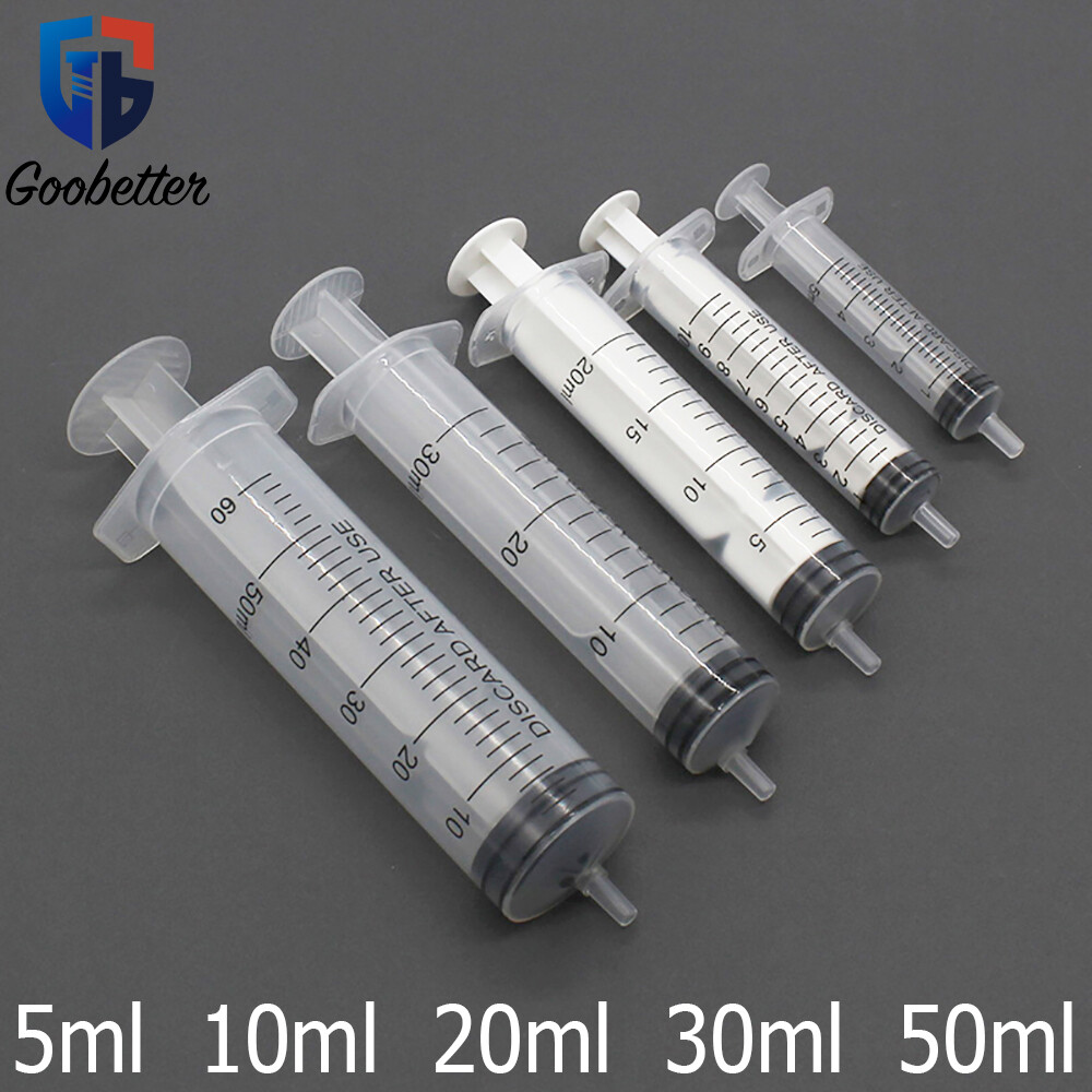 Syringes 5ml 10ml 20ml 30ml 50ml Plastic for Thick Glue Ink Crafts Dispensing