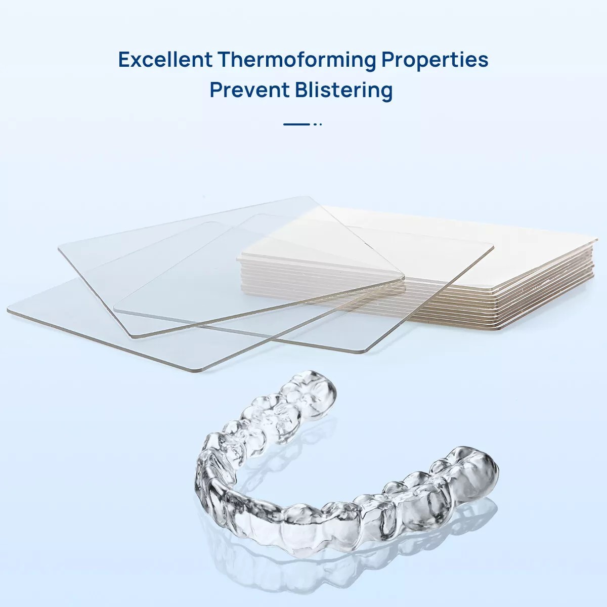Dental Vacuum Forming Thermoforming Material Splint Sheets Retainer Hard Square