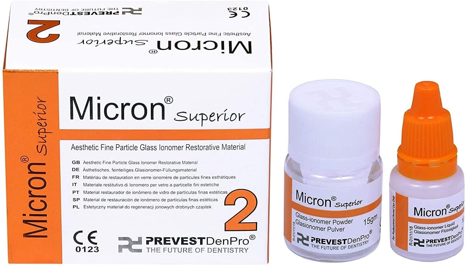 Micron Superior 2 Prevest Denpro Glass Ionomer Dental Cement Permanent Resto