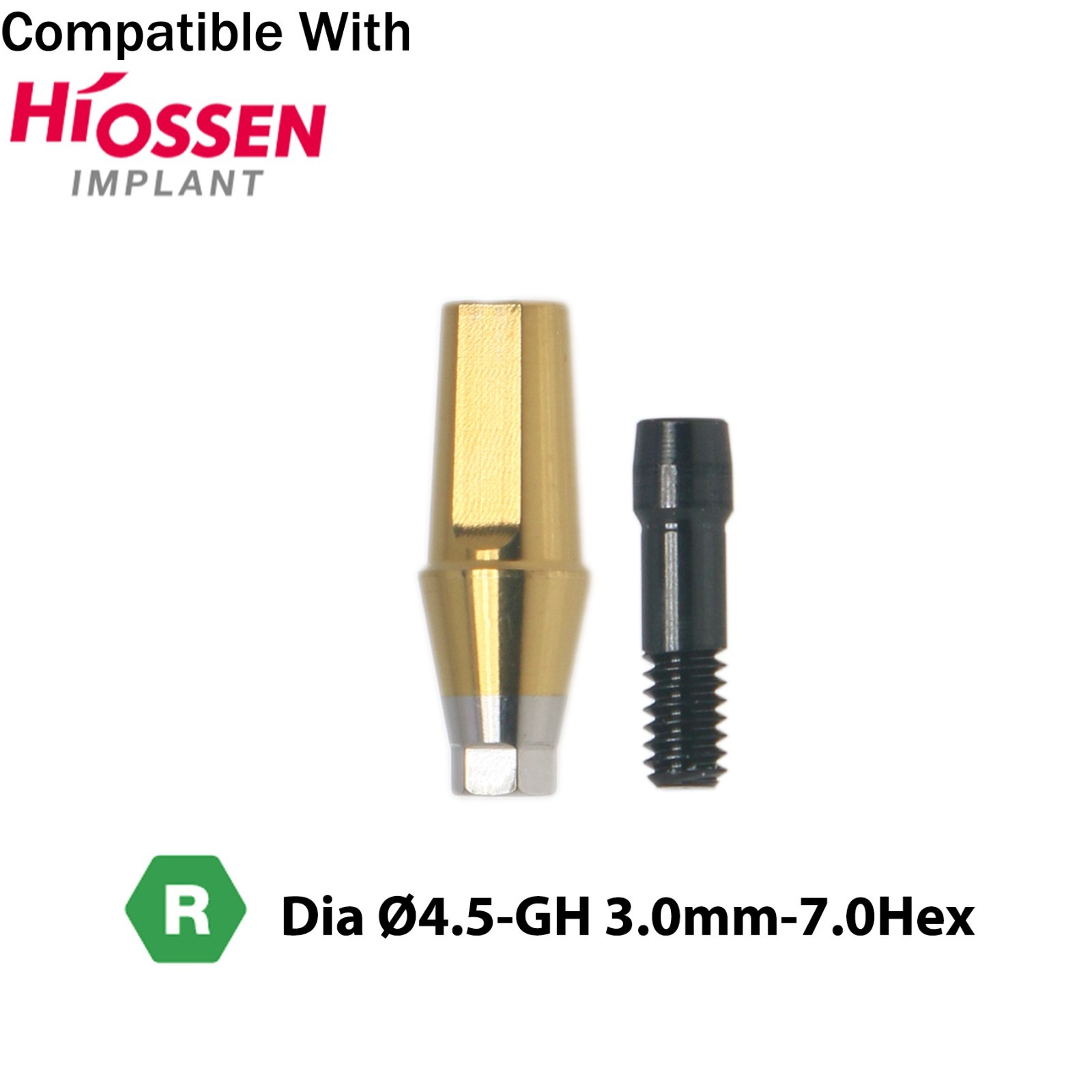 Titanium Straight Transfer Abutment Compatible with Osstem Hiossen Mini/Regular
