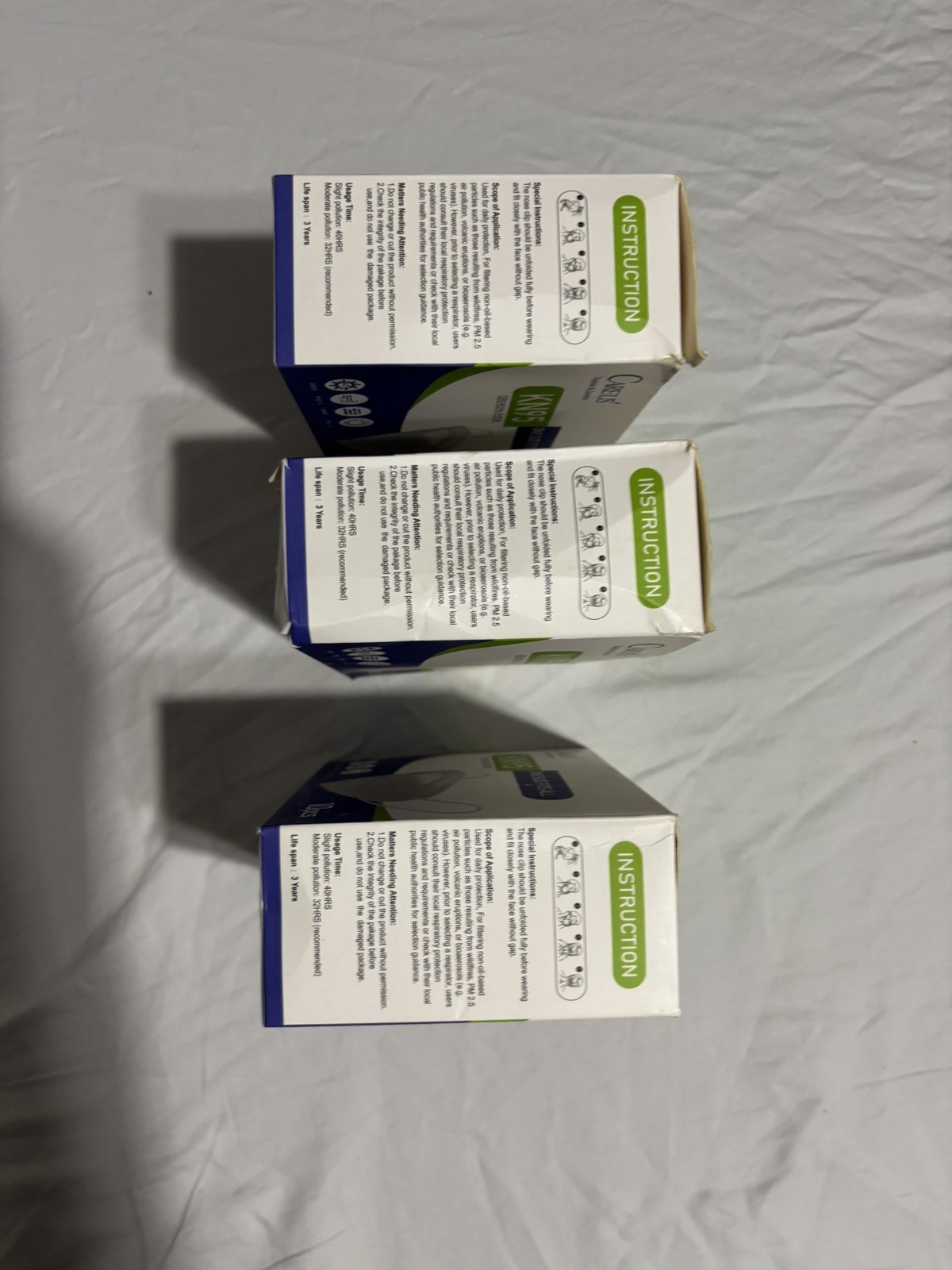 Careus KN95 Disposable Face Masks 10pcs One Size Fits All GB2626-2006