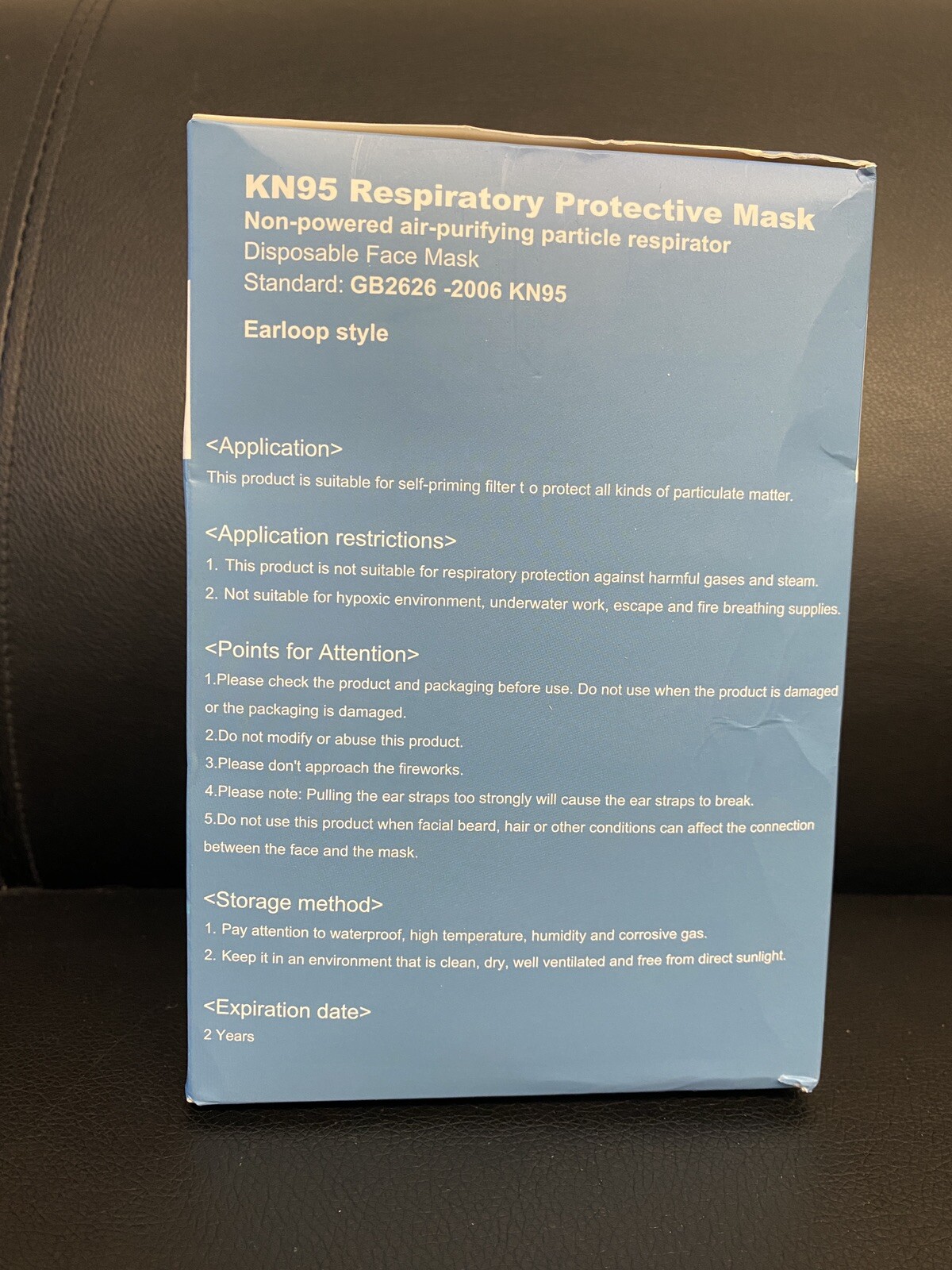 50 PACK KN95 Disposable Face Mask GB2626-2006 Respiratory Protective Mask