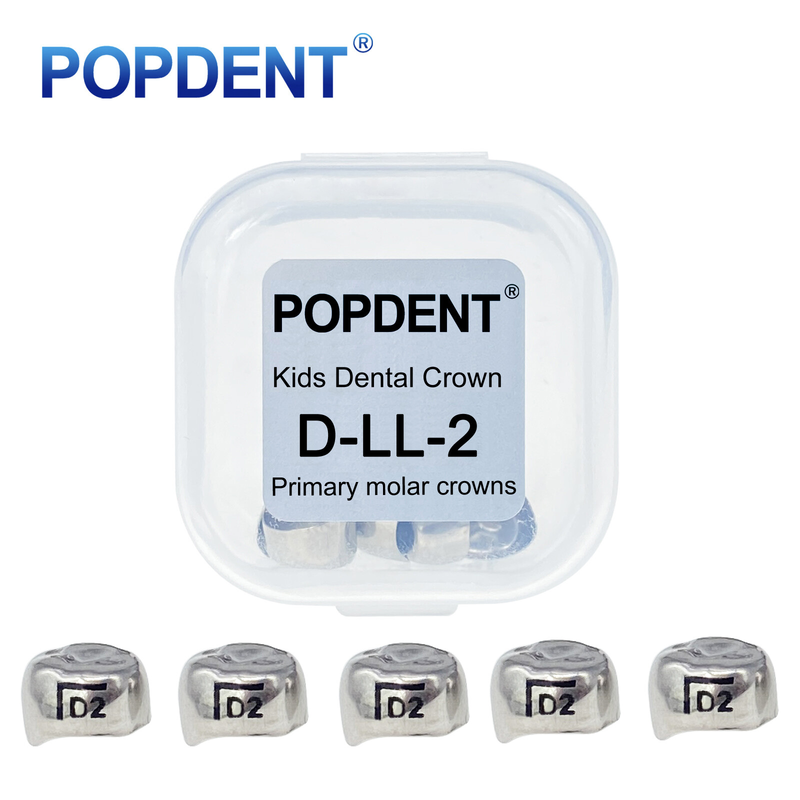 5Pcs Dental Kids Crown Primary Molar Pediatric Crowns stainless steel 48 Sizes