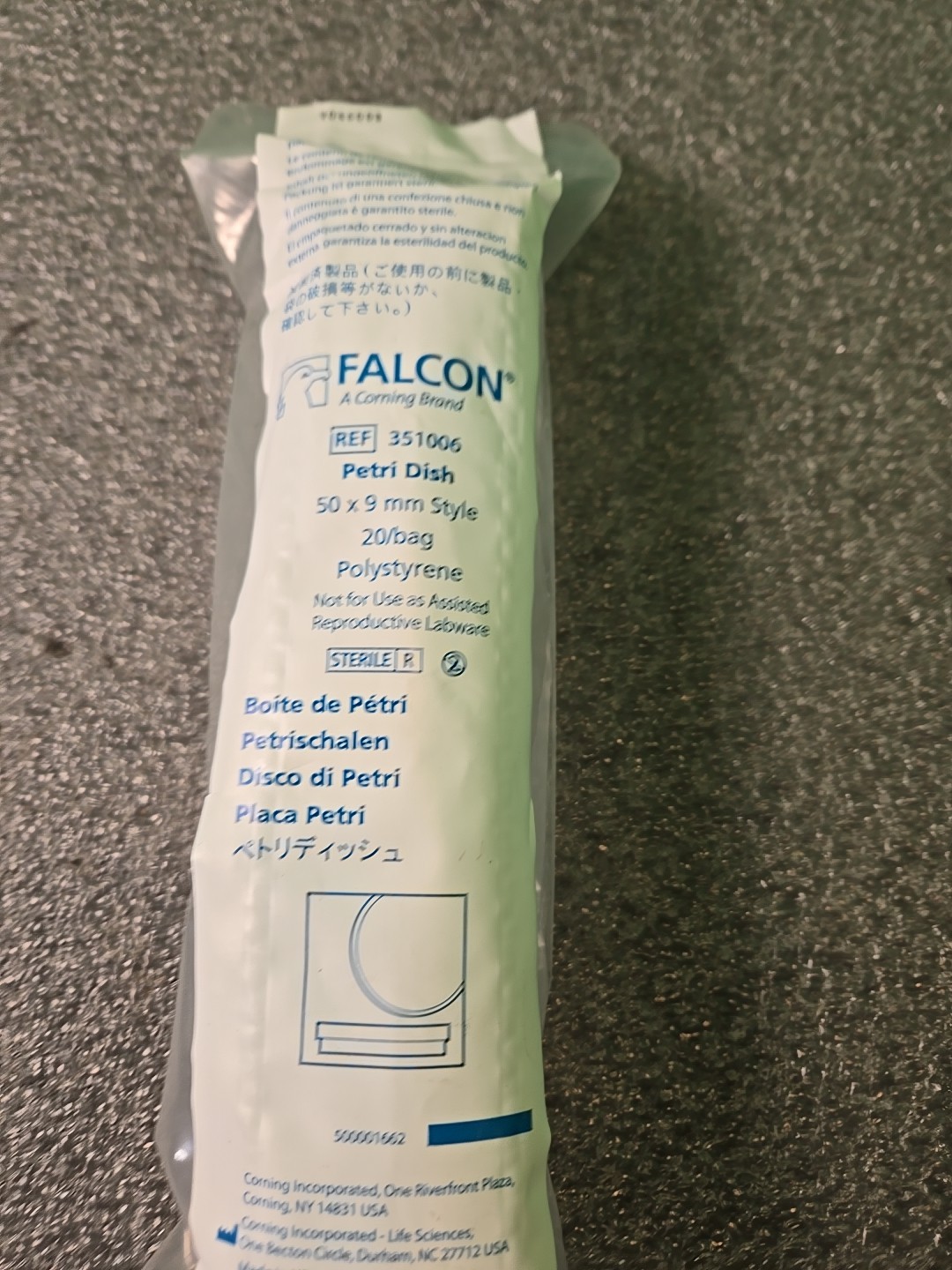 Falcon 351006 Petri Dish 50 x 9mm 20/bag Sterile CORNING | NEW SEALED PACK OF 20