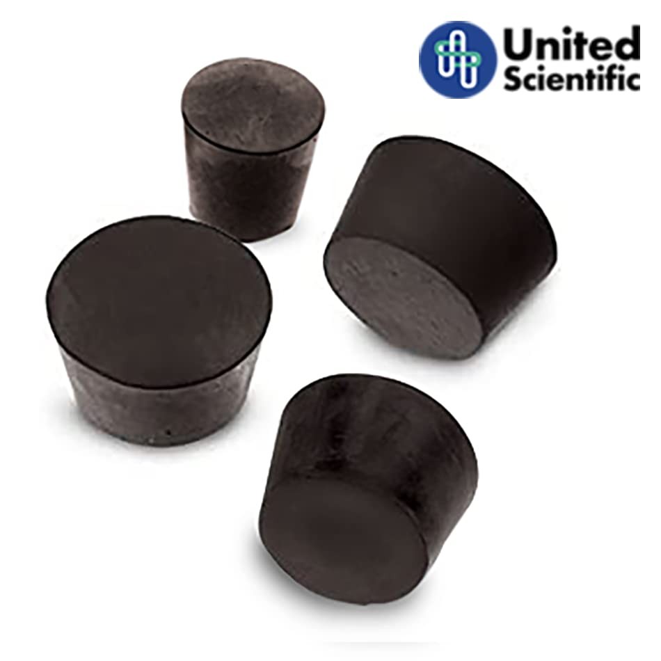 United Scientific RSTPK1 Rubber Stopper, 1 to 6 Sizes Assortment, Assorted, 1