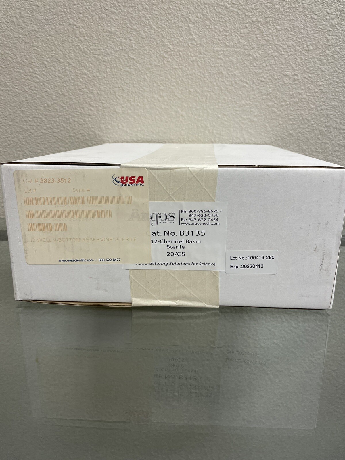Argos Technology 12-Channel Pipette Basin, Qty- 20/CS