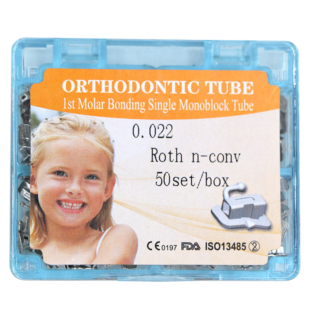 50sets/box Dental Orthodontic 1st Molar non-convertible Roth 022 Buccal Tube!