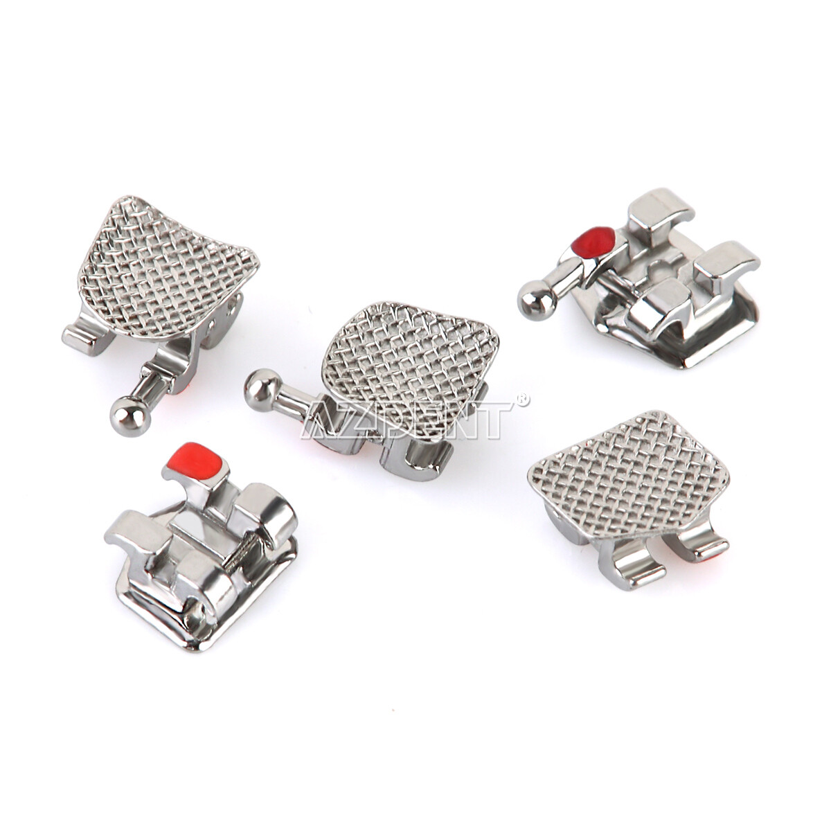AZDENT Dental Orthodontic Brackets Mini Roth/MBT 022 Hooks 345/10Size Arch Wires