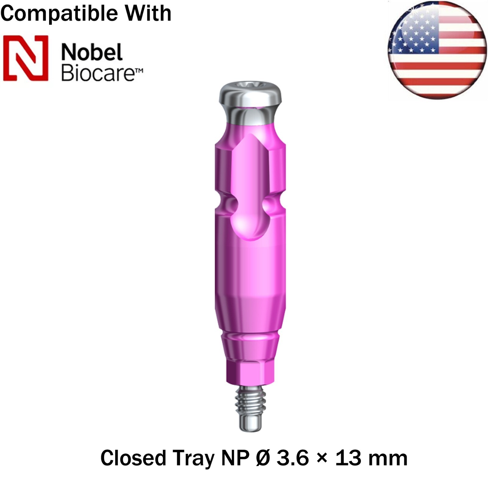 US Dental fits Nobel Biocare Active Impression Transfer Coping Close Tray NP/RP