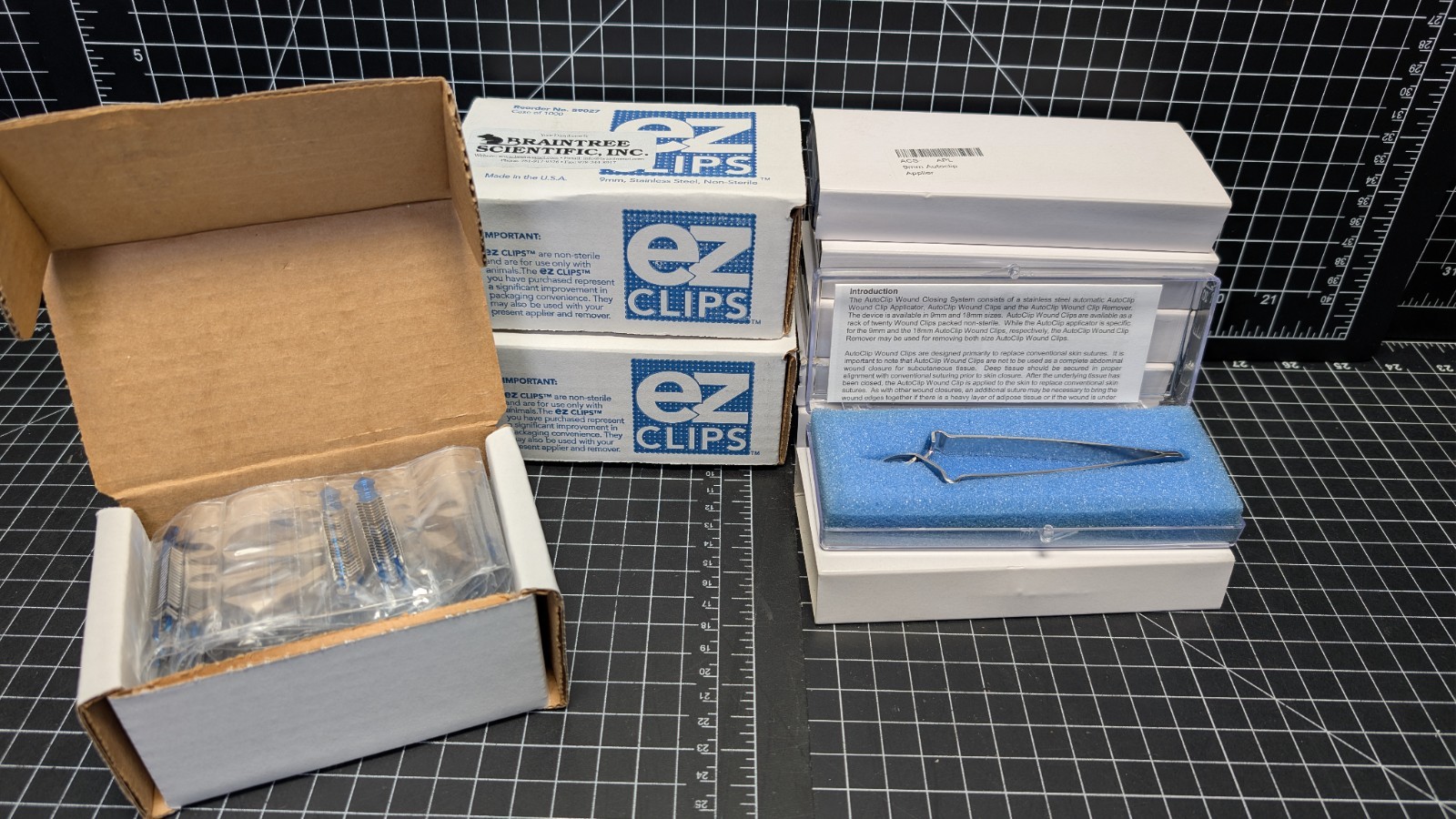 Stoelting 9mm AutoClip EZ Clips Braintree Animal Wound Closing Suture Staples