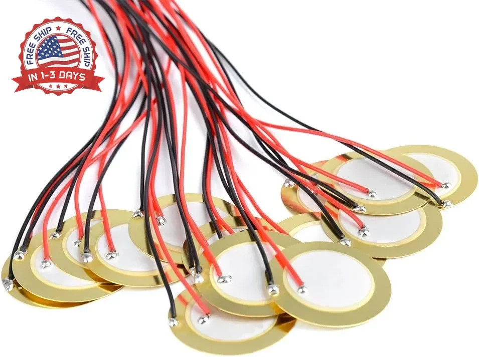 15 Pcs Heavy-Duty 27mm Piezo Pickup Elements with 13 Leads for Acoustic Guitar