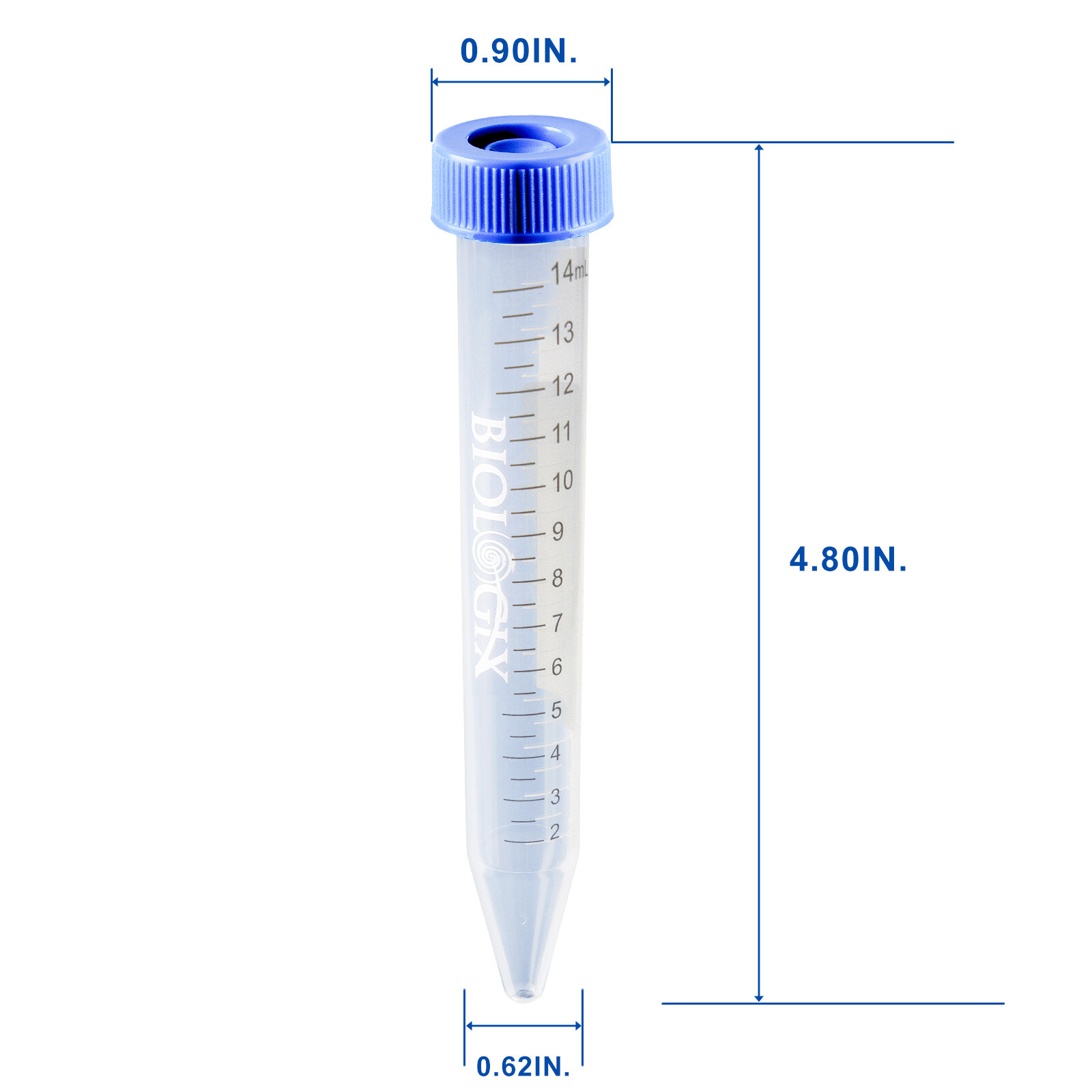 15ml Conical Centrifuge Tubes, Sterile Plastic Test Tubes with Screw Cap