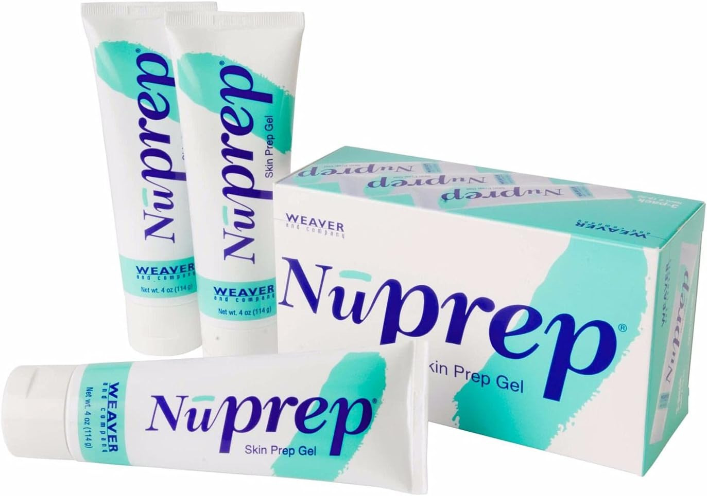Nuprep Professional Medical Skin Prep Gel, 4 oz Tube, 3 Count, Unisex, Unscented