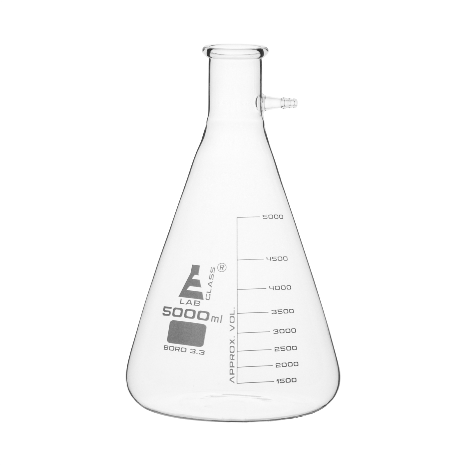 Eisco Labs 5000ml Filtering Flask – Borosilicate Glass