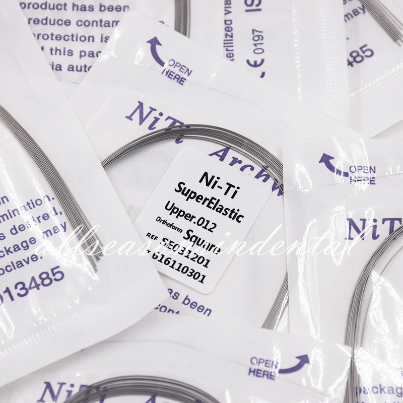 10 Pcs Dental Niti Super Elastic Orthodontic Round Square Arch Wires 0.12 Upper