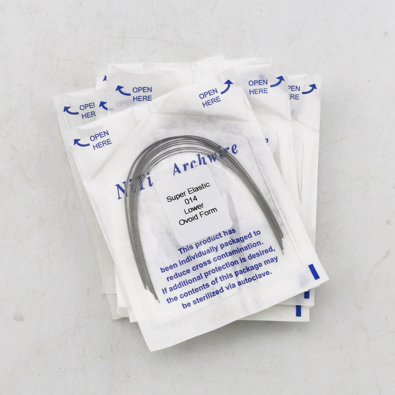 5 Pack Dental Orthodontic Niti Arch Wire Round Super Elastic Upper Lower 012-020