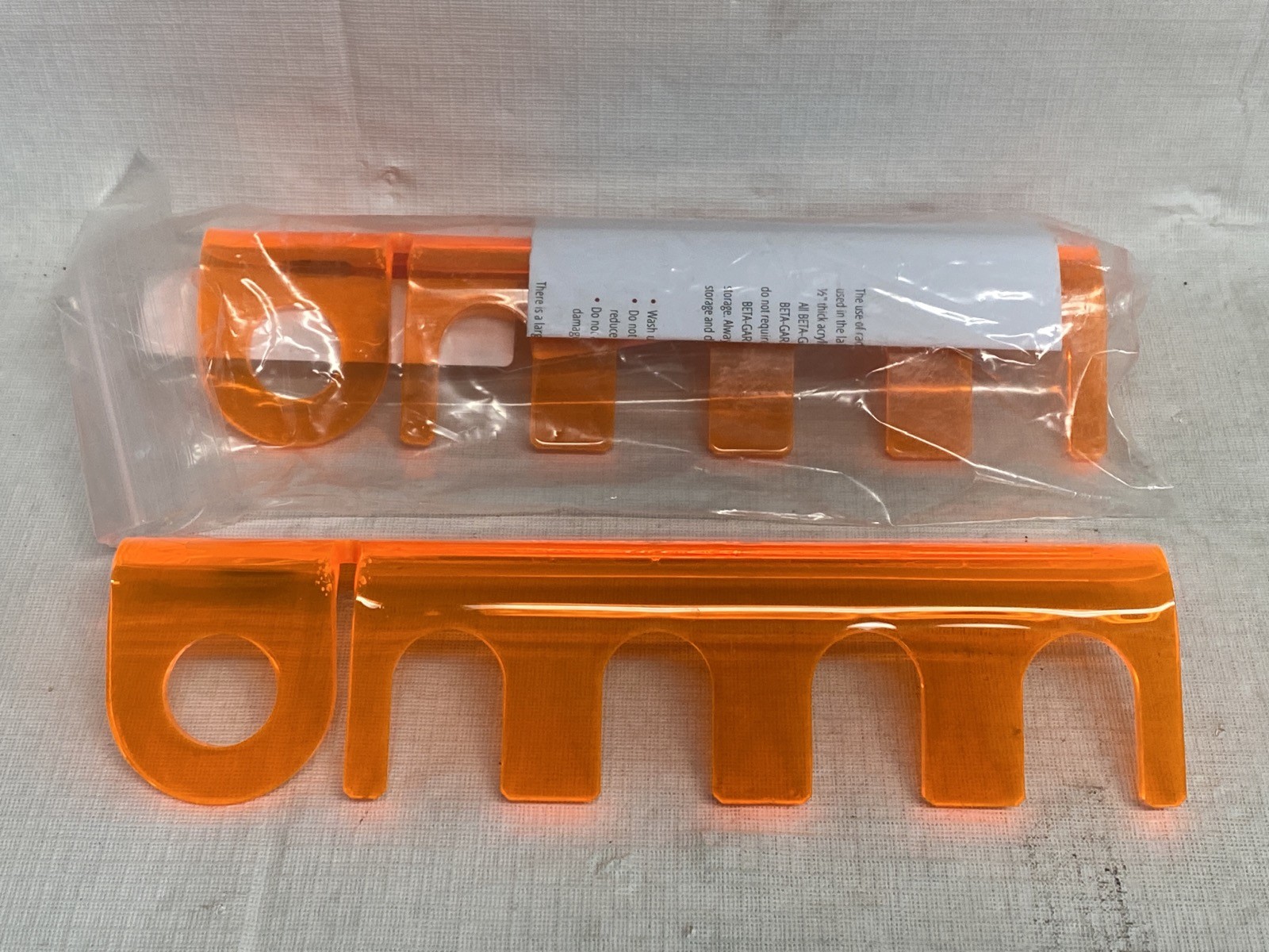 (2) IBI SCIENTIFIC 4-Place Hanging Pipette Stand w/ Filler on Left Side Orange