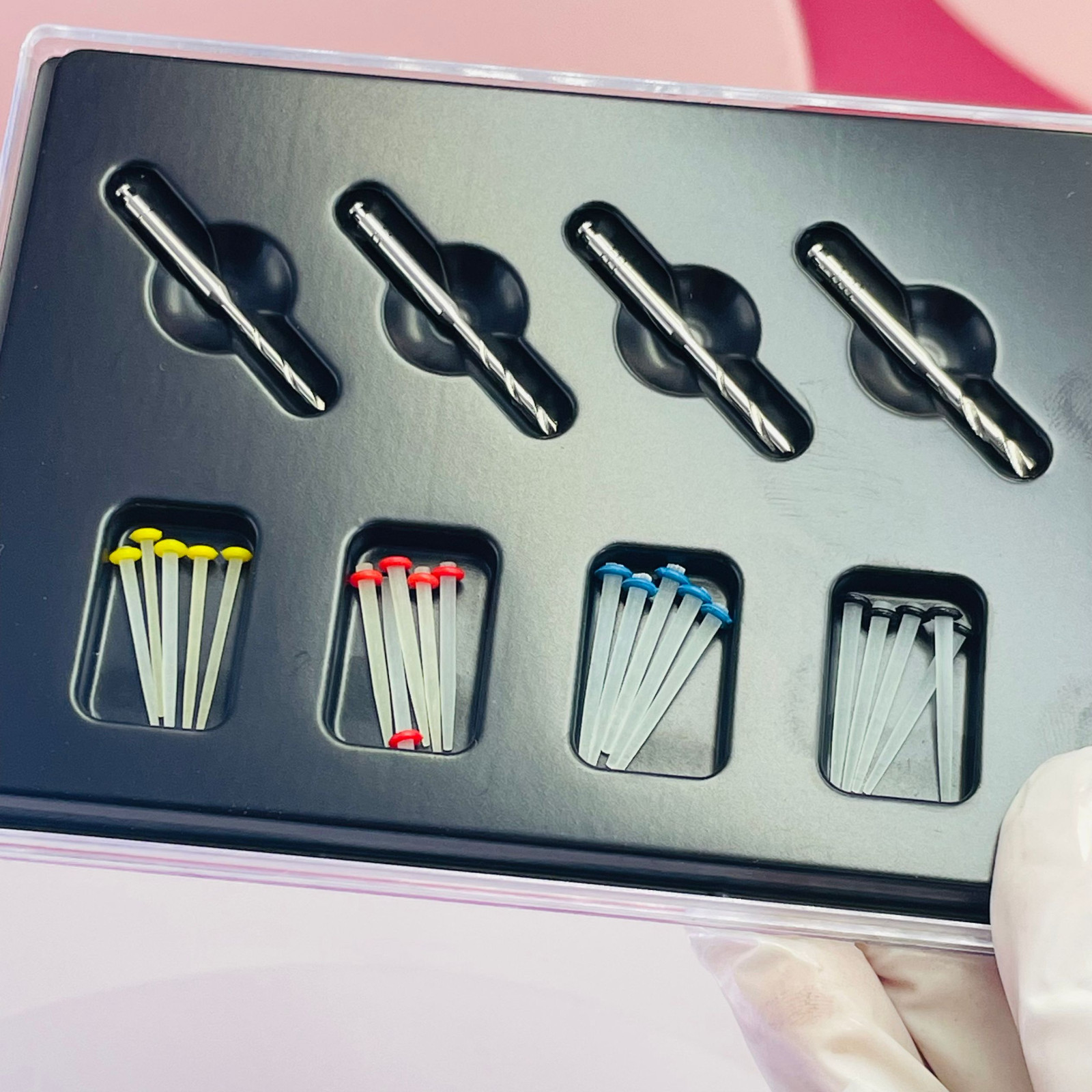 1Box Dental High-intensity Quartz straight Pile Fiber Resin Post postes de fibra