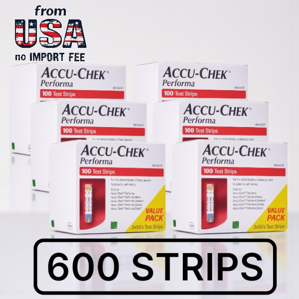ACCU-CHEK Performa 600 Test Strips – From USA EXP- 12-2026,NO IMPORT FEE!!!