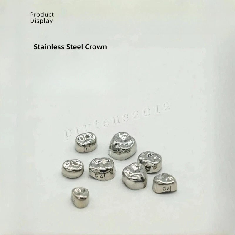 Dental Material Children’s Stainless Steel Baby Teeth Prefabricated Crown 48/Box