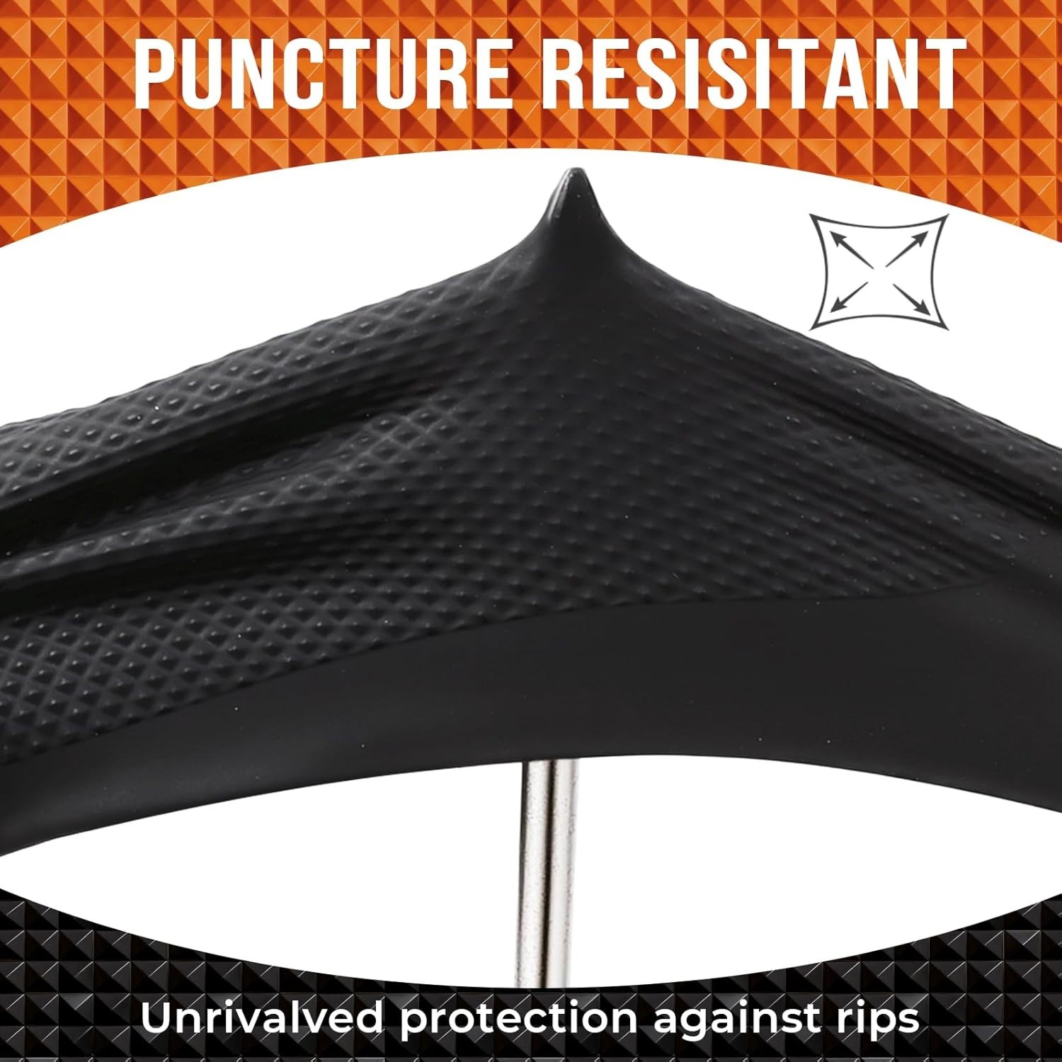 Diamond Textured Grip Nitrile Gloves – 10 Mil Thickness, Heavy Duty, Medium Size
