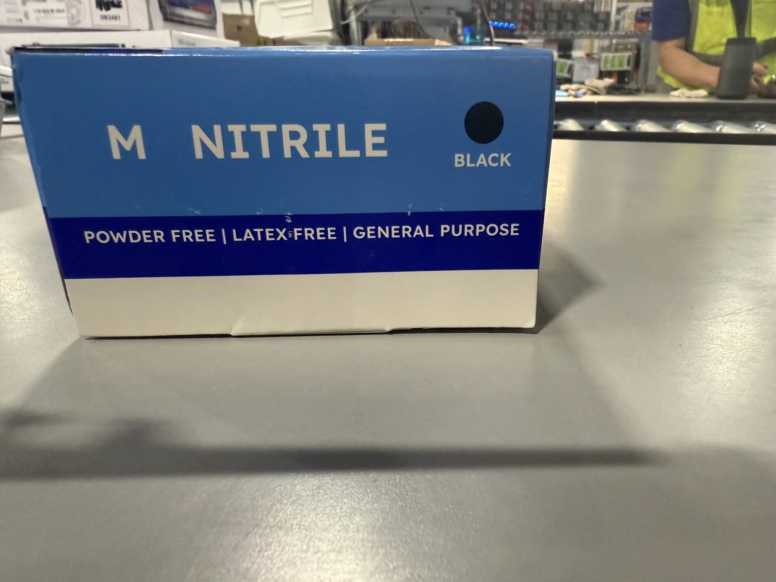 GENERIC NITRILE EXAMINATION GLOVES POWDER FREE 100 COUNT – SIZE: MEDIUM. – BLACK