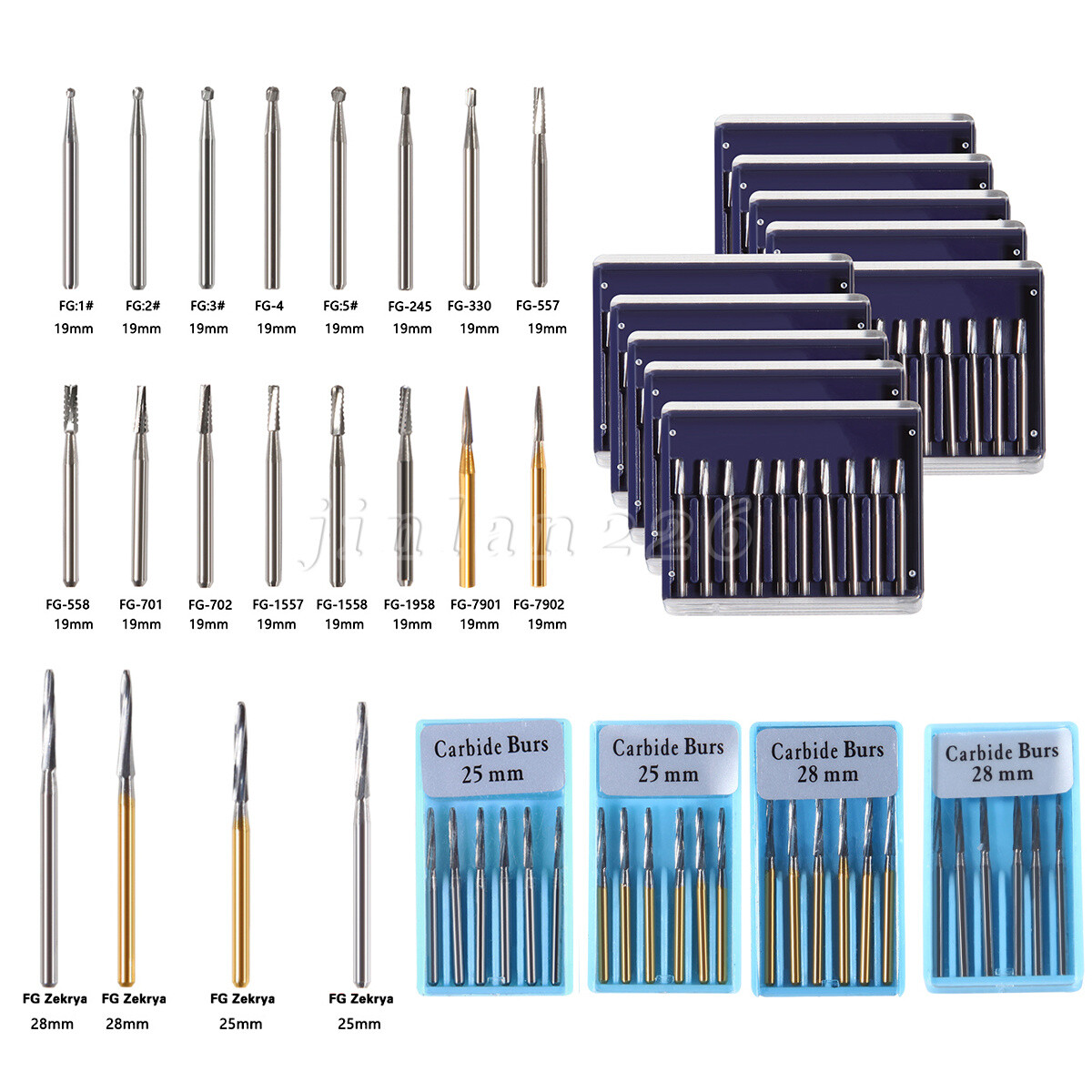 Dental FG Fresas de carburo de tungsteno Fit Alta Velocidad pieza de mano