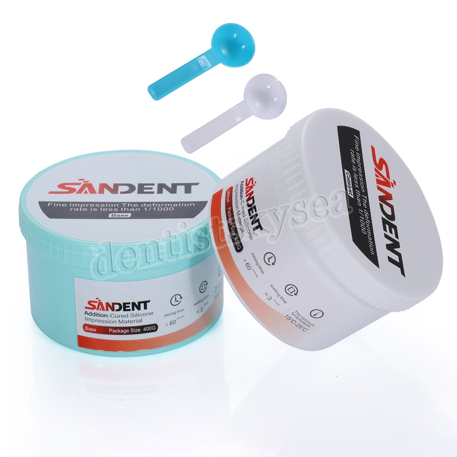 10Sets Dental Impression Putty Fast Set VPS 400g Base & 400g Catalyst Heavy Body