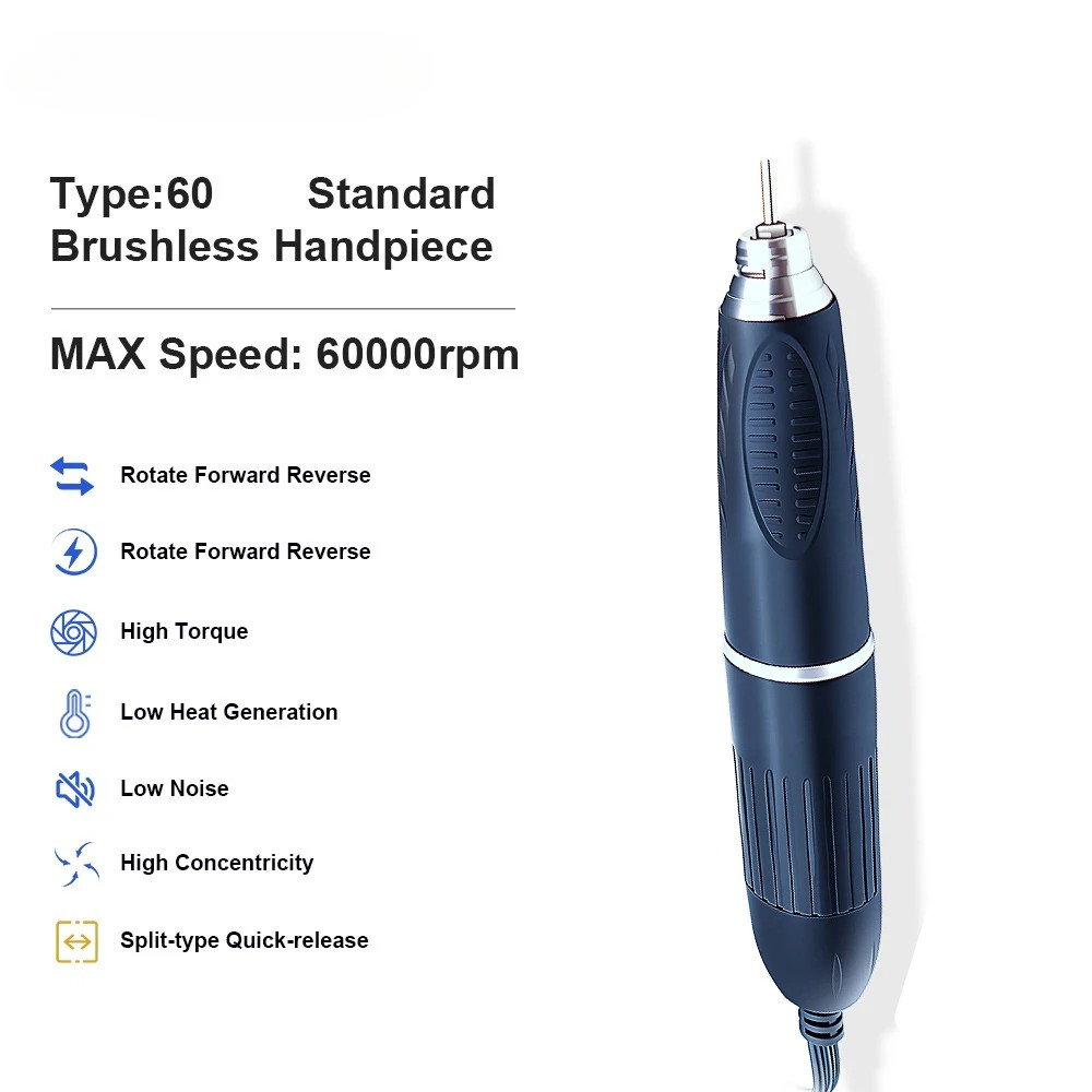 Dental 60000 RPM S300 Brushless Micromotor Grinder with Foot-Pedal Speed Control