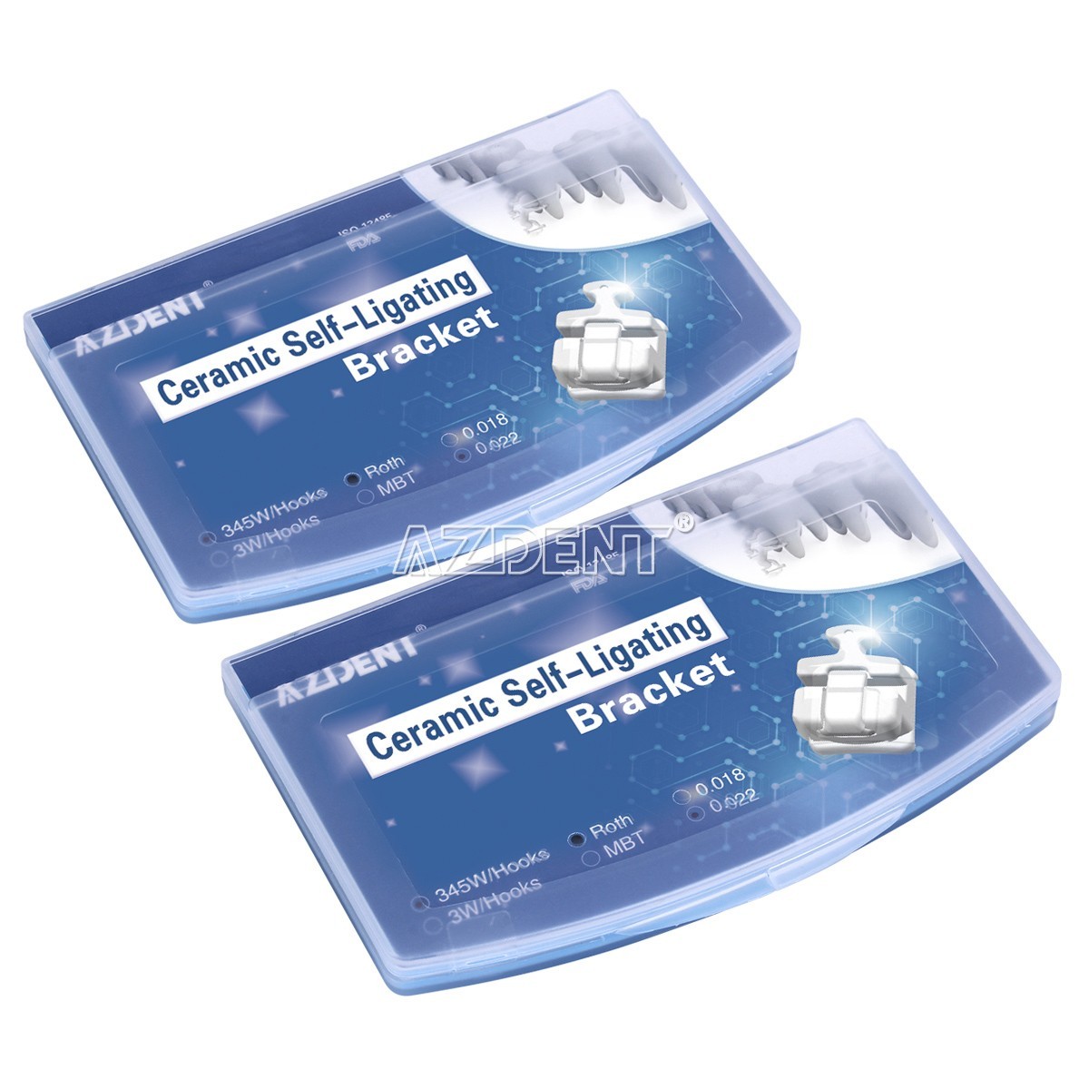 Dental Orthodonic Brackets Braces Self-Ligating Roth MBT 022 345 Buccal Tubes