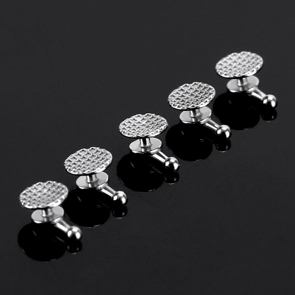 10Pcs Dental Orthodontic Bondable Lingual Buttons with Hook Round Base AZDENT