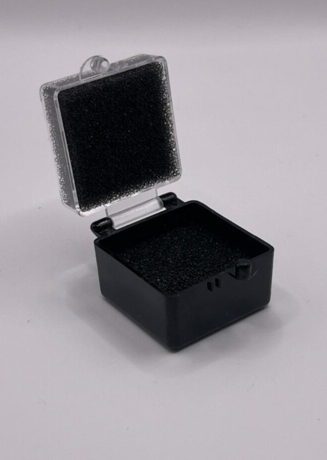 50 Pack, 1″ Black Crown Foam Case Container Hinged Display Box Jewelry Teeth