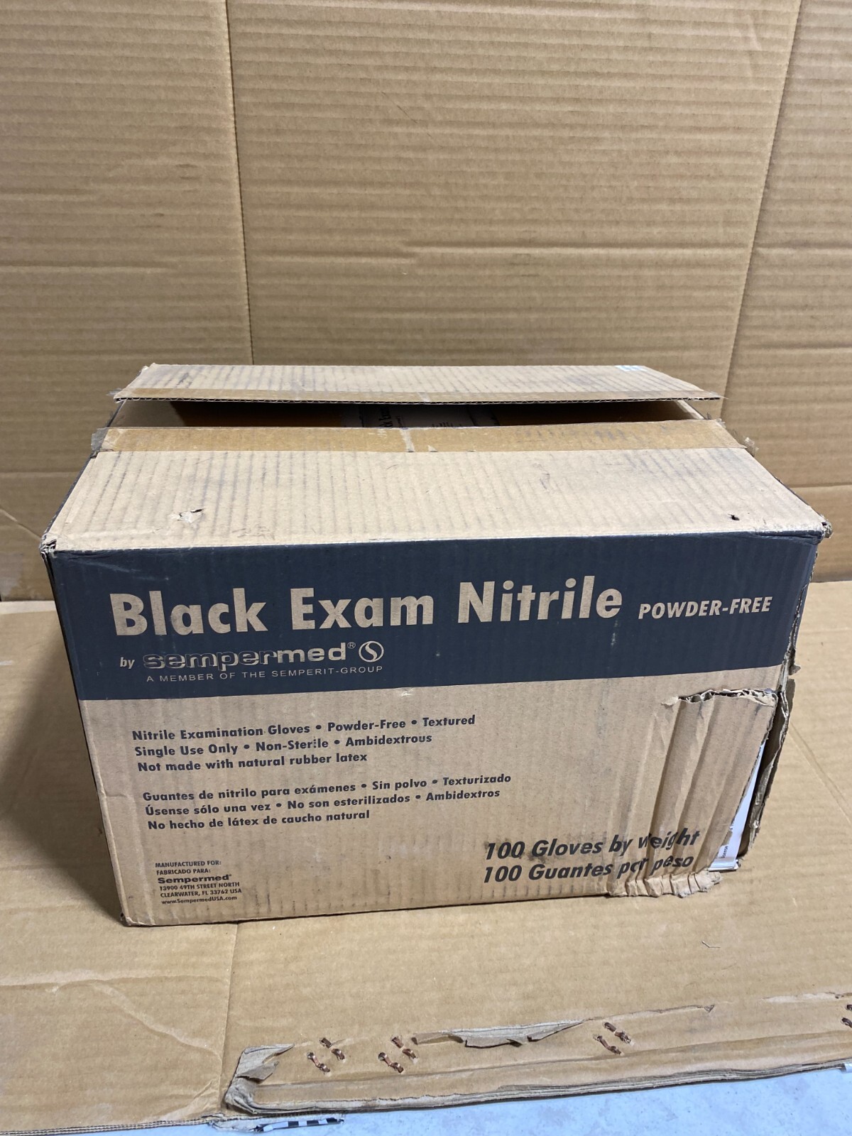 Sempermed Black XL Nitrile Disposable Gloves – GBKN105 XL Box of 1,000