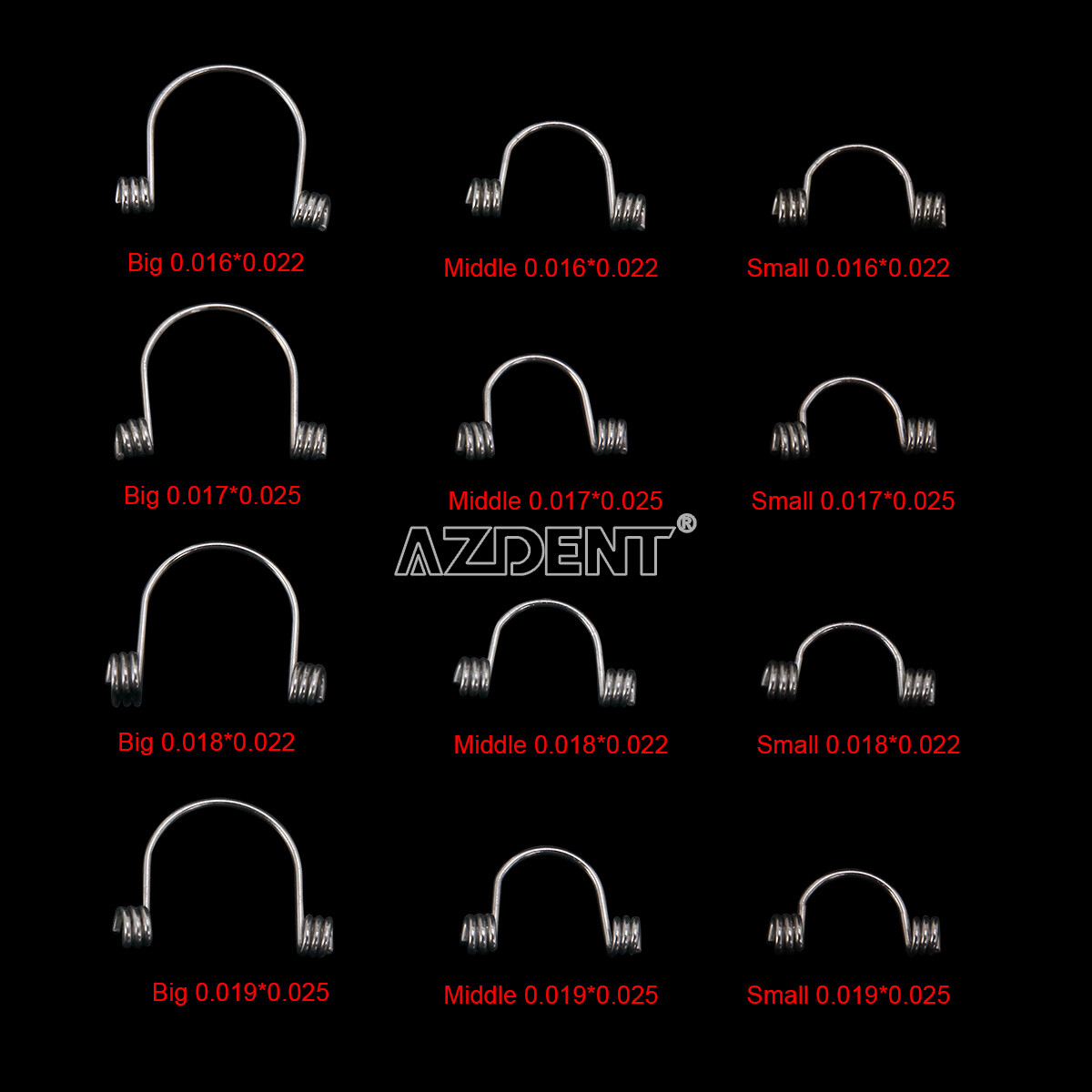 10Pcs/Bag Dental Orthodontic Anterior Teeth Torque Rectangular Springs AZ SALE
