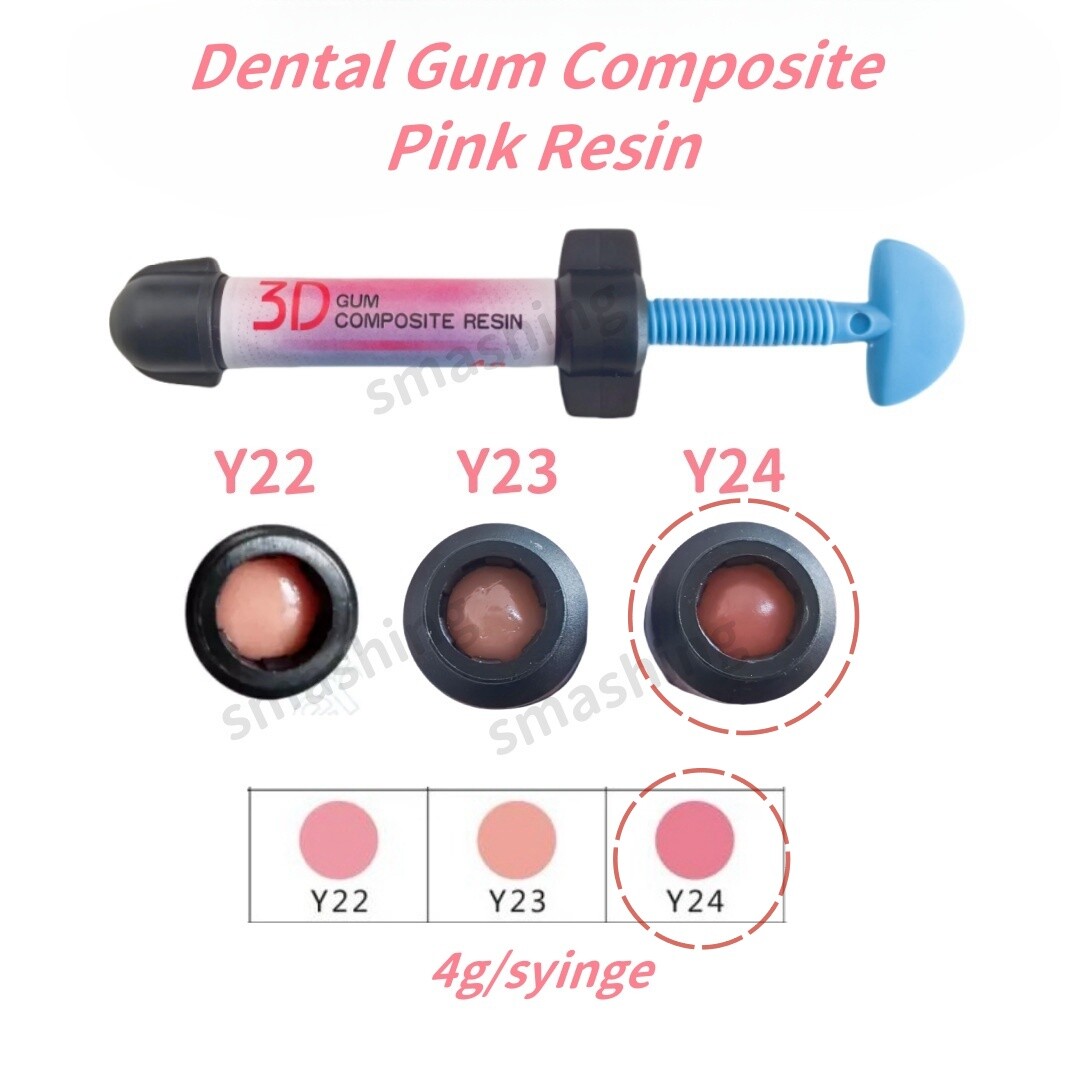 Y24 Pink Gingiva Resin Dental Gum Recession Composite Light Cure 4g/pcs