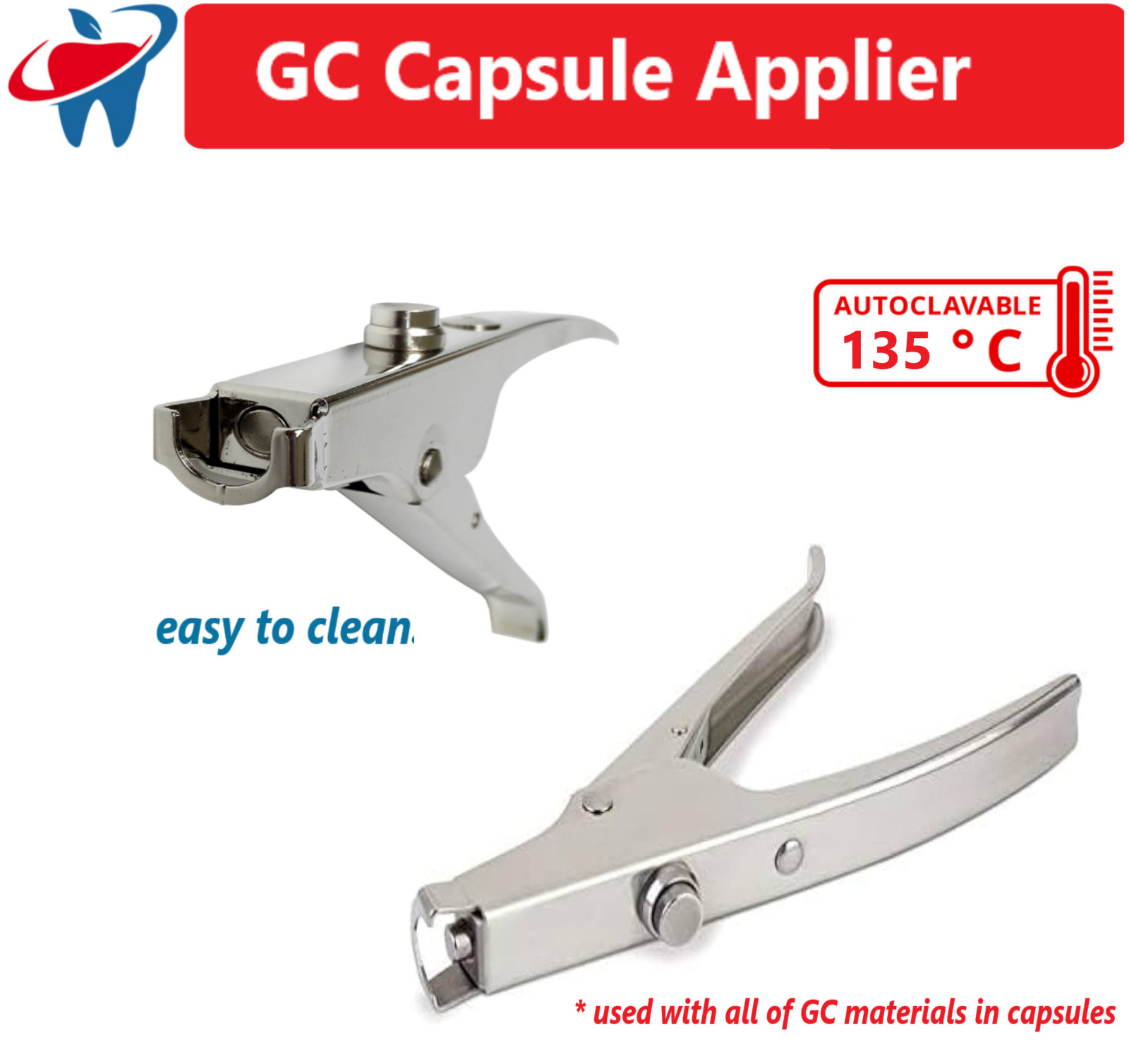 GC Capsule Applier Gun for GIC Capsules Dispenser Autoclavable 100% Dental 2025