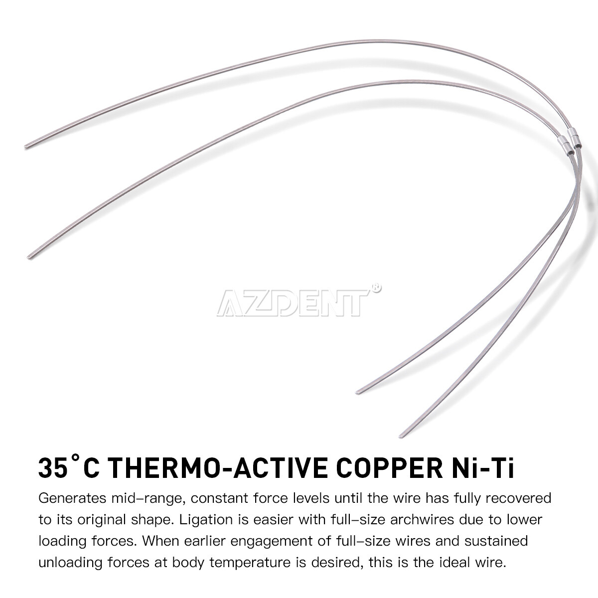 AZDENT Dental Super Elastic Copper Cu-NiTi Rectangular Arch Wire Stops Preformed