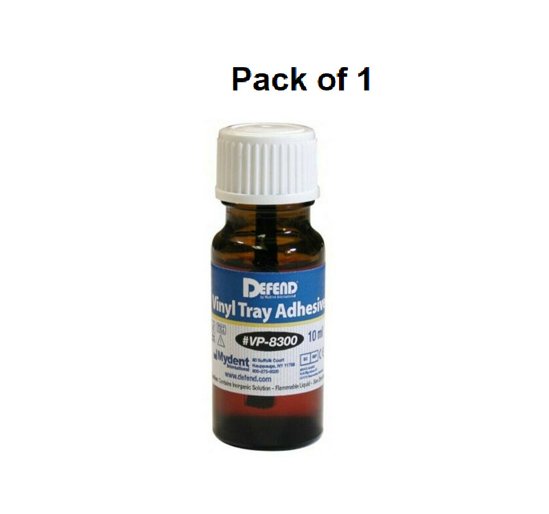 Dental Mydent Defend VPS Vinyl Tray Adhesive 10 ml VP-8300 1 or 2 Pk, 01/2025