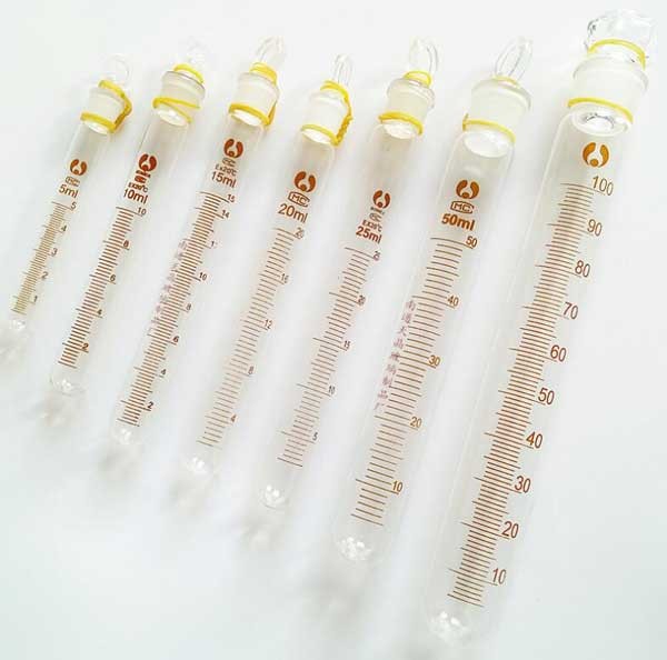 5ml-100ml Round-bottomed Transparent graduated Glass Tube Lab Sample Container