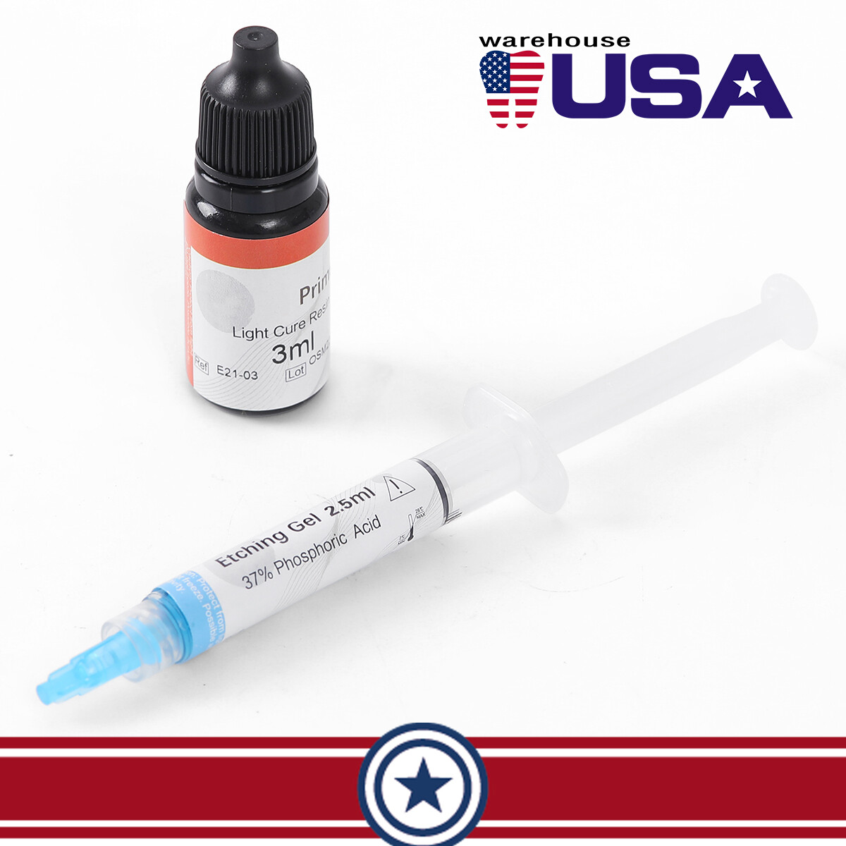 Dental Ortho Glue Bonding System Light Cure Primer Adhesive Kit For Brackets