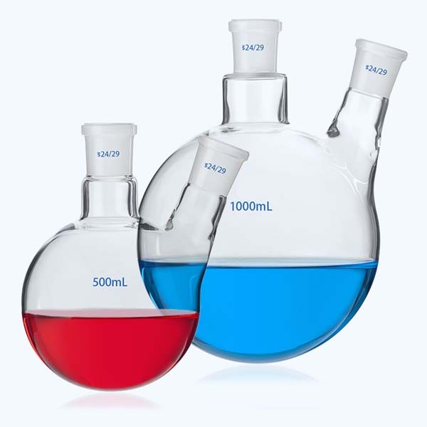 5ml – 1000ml Round Bottom Boiling Flask with 1-4 Standard Necks Lab Supplies