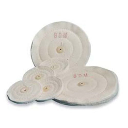 Buffalo Dental Muslin Buffs, 4″ x 35 ply, center hole for tapered