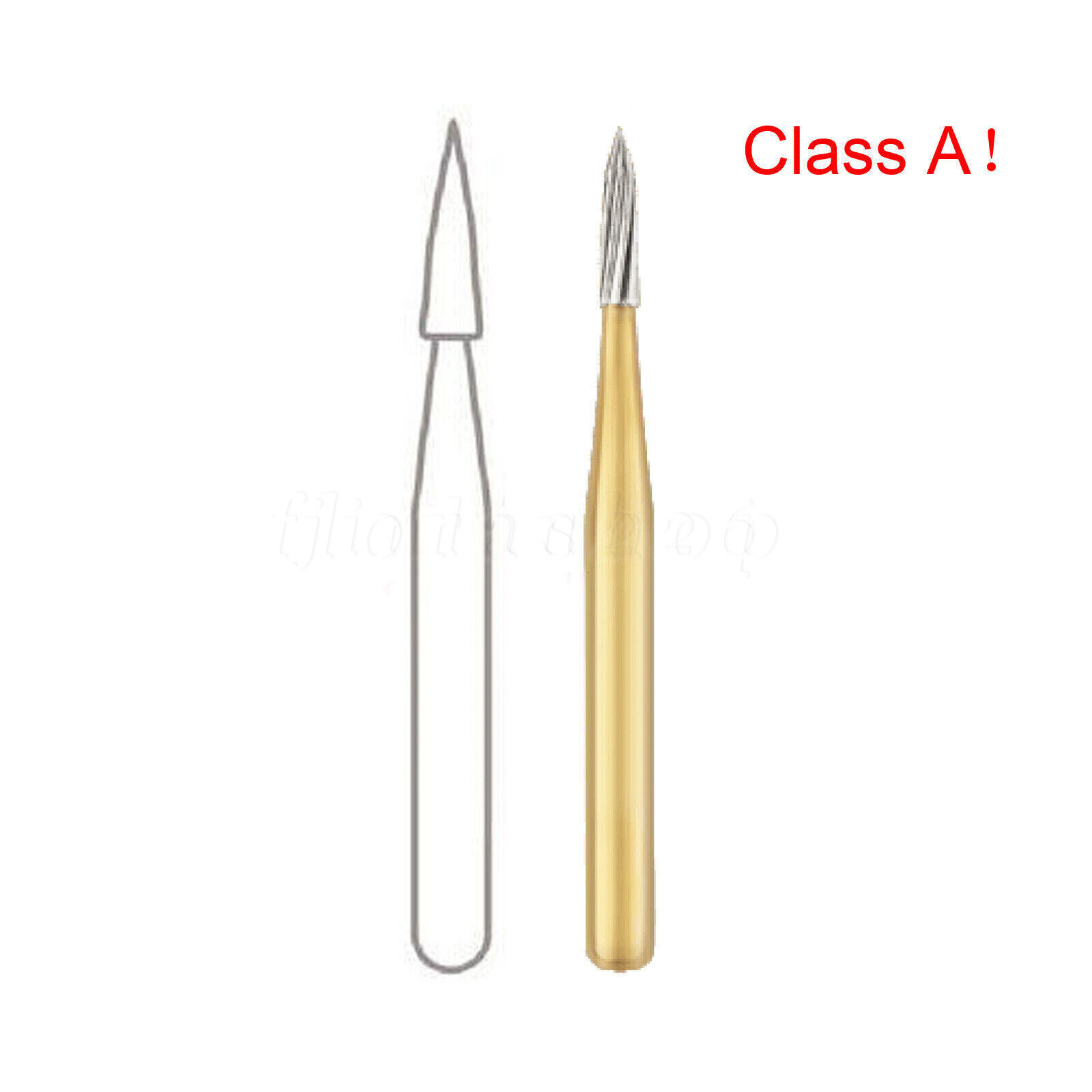 TRIMMING & FINISH DENTAL CARBIDE BURS 12 BLADES FF 7901 NEEDLE 10/PK