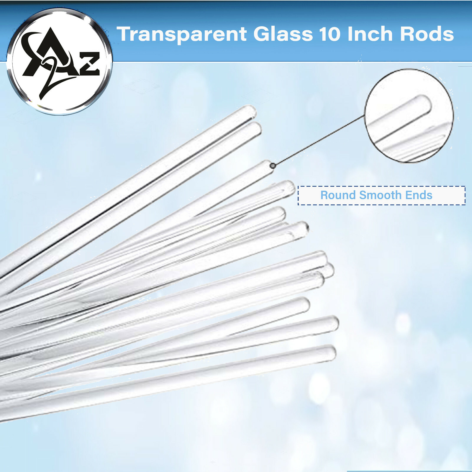 12PCS Glass Stirring Rods for MEdical Lab Use Science Lab Experiment Tool 10”