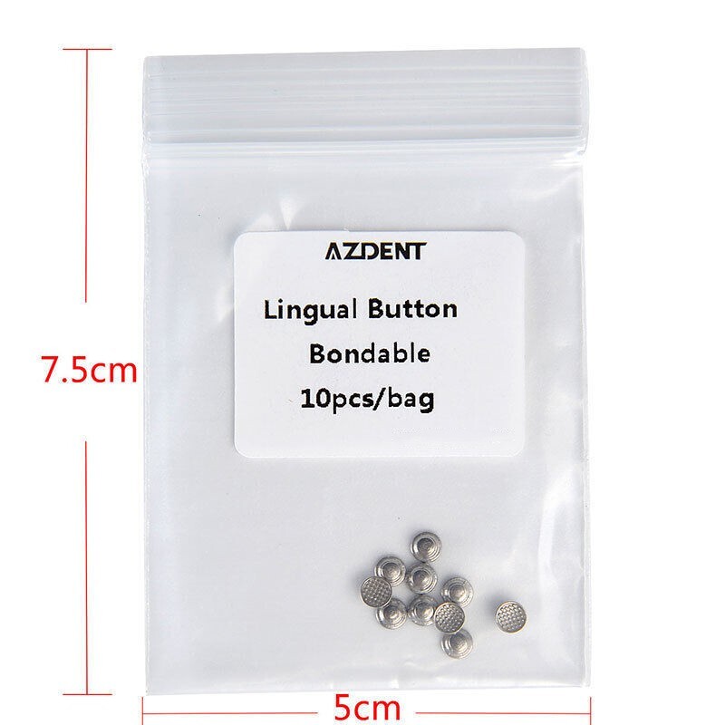 10Pcs/Bag Dental Orthodontic Lingual Buttons Bondable Round AZDENT