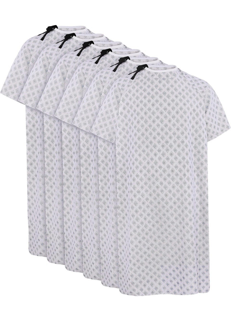 Utopia Care 6 Pack Cotton Blend Unisex Hospital Gown, Fits Sizes up to 2XL Blue