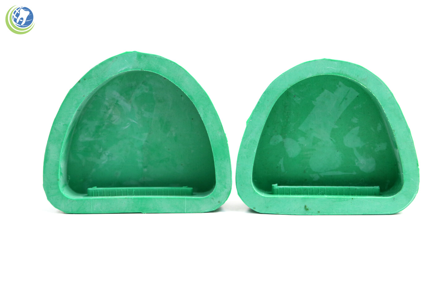 Dental Lab Model Base Former Molds for Tray Loading with Notches Set of 2, M & L